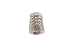 Rhythm Patch Nickel Plated Brass Diamond Pattern Thimble, Dome Top, Flat Collar, 13 mm