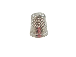 Rhythm Patch Nickel Plated Brass Diamond Pattern Thimble, Dome Top, Flat Collar, 14 mm