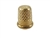 Rhythm Patch Heavy Golden Brass Thimble, Dome-Top, Round Collar, 13 mm