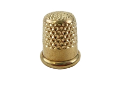 Rhythm Patch Heavy Golden Brass Thimble, Dome-Top, Round Collar, 13 mm
