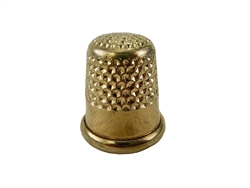 Rhythm Patch Heavy Golden Brass Thimble, Dome-Top, Round Collar, 14 mm