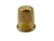 Rhythm Patch Heavy Golden Brass Thimble, Dome-Top, Round Collar, 15 mm