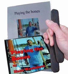 Hans Weehuizen Playing the Bones CD, Guidebook, and 'Old Dutch' Bentwood Bones