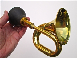 Mini brass bulb horn, small bell...bicycle-size design.