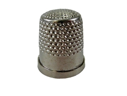 Rhythm Patch Nickel Plated Brass Thimble, Dome Top, Flat Collar, 19 mm