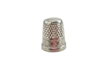 Rhythm Patch Nickel Plated Brass Diamond Pattern Thimble, Dome Top, Flat Collar, 14 mm
