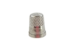 Rhythm Patch Nickel Plated Brass Diamond Pattern Thimble, Dome Top, Flat Collar, 14.5 mm