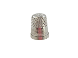 Rhythm Patch Nickel Plated Brass Diamond Pattern Thimble, Dome Top, Flat Collar, 14.5 mm