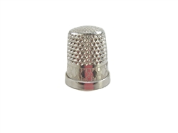 Rhythm Patch Nickel Plated Brass Diamond Pattern Thimble, Dome Top, Flat Collar, 15 mm