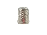 Rhythm Patch Nickel Plated Brass Diamond Pattern Thimble, Dome Top, Flat Collar, 16 mm