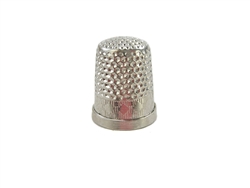 Rhythm Patch Nickel Plated Brass Diamond Pattern Thimble, Dome Top, Flat Collar, 16 mm