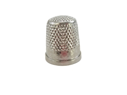 Rhythm Patch Nickel Plated Brass Diamond Pattern Thimble, Dome Top, Flat Collar, 18 mm