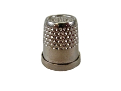 Rhythm Patch Nickel Plated Brass Thimble, Recessed-Top "Quilter", Flat Collar, 14 mm
