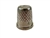 Rhythm Patch Nickel Plated Brass Thimble, Recessed-Top "Quilter", Flat Collar, 14.5 mm