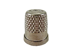 Rhythm Patch Nickel Plated Brass Thimble, Recessed-Top "Quilter", Flat Collar, 15 mm