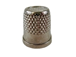 Rhythm Patch Nickel Plated Brass Thimble, Recessed-Top "Quilter", Flat Collar, 17 mm