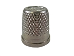 Rhythm Patch Nickel Plated Brass Thimble, Recessed-Top "Quilter", Flat Collar, 18 mm