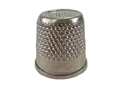 Rhythm Patch Nickel Plated Brass Thimble, Recessed-Top "Quilter", Flat Collar, 20 mm