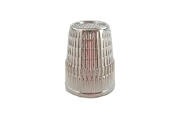17 mm Slipstop Nickel Plated Brass Thimble, Recessed-Top ''Quilter'', Flat  Collar
