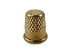 Rhythm Patch Heavy Golden Brass Thimble, Dome-Top, Round Collar, 14 mm