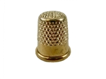 Rhythm Patch Heavy Golden Brass Thimble, Dome-Top, Round Collar, 14.5 mm