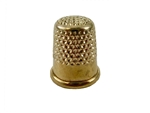 Rhythm Patch Heavy Golden Brass Thimble, Dome-Top, Round Collar, 14.5 mm