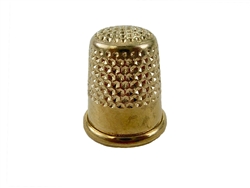 Rhythm Patch Heavy Golden Brass Thimble, Dome-Top, Round Collar, 14.5 mm