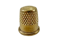 Rhythm Patch Heavy Golden Brass Thimble, Dome-Top, Round Collar, 15 mm