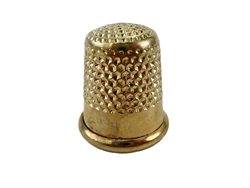 Rhythm Patch Heavy Golden Brass Thimble, Dome-Top, Round Collar, 16 mm