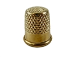 Rhythm Patch Heavy Golden Brass Thimble, Dome-Top, Round Collar, 17 mm