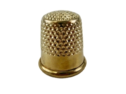 Rhythm Patch Heavy Golden Brass Thimble, Dome-Top, Round Collar, 17 mm