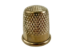Rhythm Patch Heavy Golden Brass Thimble, Dome-Top, Round Collar, 19 mm