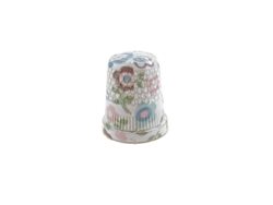 14 mm Rhythm Patch Enameled Brass Spring Colors Thimble, Dome Top, Flat Collar