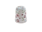 18 mm Rhythm Patch Enameled Brass Spring Colors Thimble, Dome Top, Flat Collar