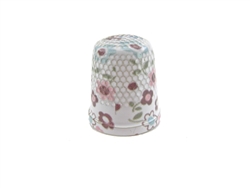 18 mm Rhythm Patch Enameled Brass Spring Colors Thimble, Dome Top, Flat Collar