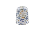 19 mm Rhythm Patch Enameled Brass Spring Colors Thimble, Dome Top, Flat Collar