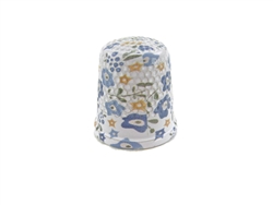 19 mm Rhythm Patch Enameled Brass Spring Colors Thimble, Dome Top, Flat Collar