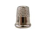 Rhythm Patch Nickel Plated Steel Thimble, Dome Top, Round Collar, 14 mm