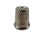 Rhythm Patch Nickel Plated Steel Thimble, Recessed-Top "Quilter", Round Collar, 14 mm