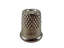 Rhythm Patch Nickel Plated Steel Thimble, Recessed-Top "Quilter", Round Collar, 14 mm
