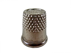 Rhythm Patch Nickel Plated Steel Thimble, Recessed-Top "Quilter", Round Collar, 14.5 mm