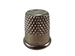 Rhythm Patch Nickel Plated Steel Thimble, Recessed-Top "Quilter", Round Collar, 15 mm