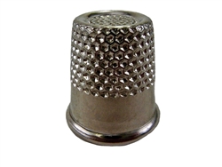 Rhythm Patch Nickel Plated Steel Thimble, Recessed-Top "Quilter", Round Collar, 18 mm