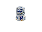 15 mm Rhythm Patch Enameled Steel Spring Colors Thimble, Dome Top, Flat Collar