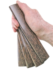 Pea Patch Minstrel Style Tigerwood Rhythm Bones, wide (matched set, 2 pairs)