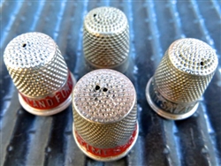 Vintage Aluminum thimble w/pin holes